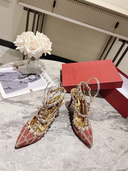VALENTINO Fashion Rivet High Heels - Image 5