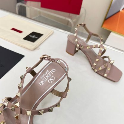 VALENTINO Fashion Studded Element Elegant Sandals High Heels - Image 5