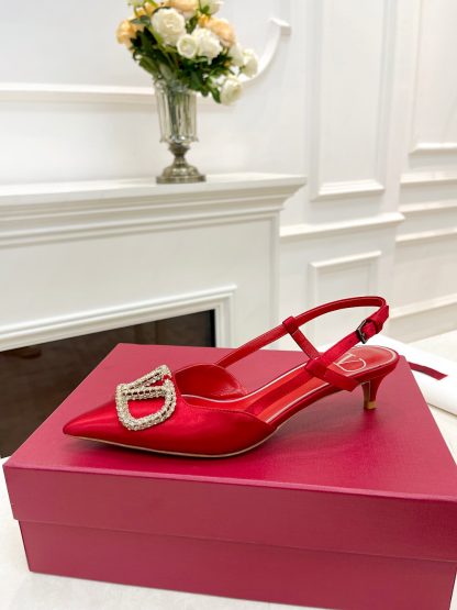 VALENTINO elegant high heels with rhinestone buckle - Image 5