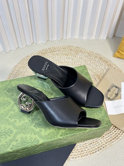 Gucci Double G round heel sandals - Image 5