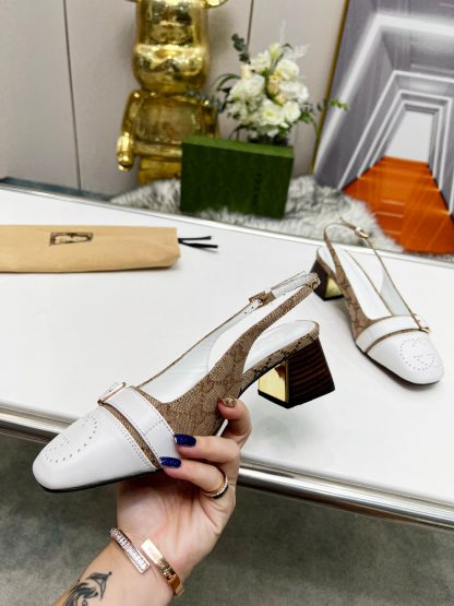 Gucci synchronized block heel slingback shoes - Image 5