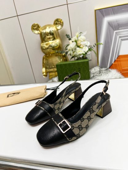 Gucci synchronized block heel slingback shoes - Image 5