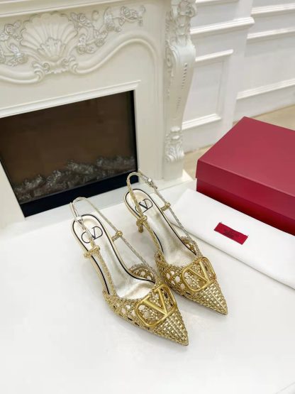 VALENTINO new women's slingback sandals high heels - Image 5
