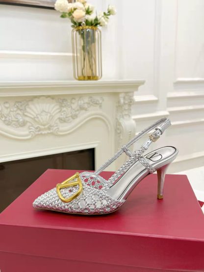 VALENTINO new women's slingback sandals high heels - Image 5