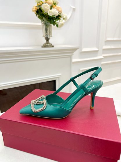 VALENTINO's latest rhinestone buckle luxury high heels - Image 5