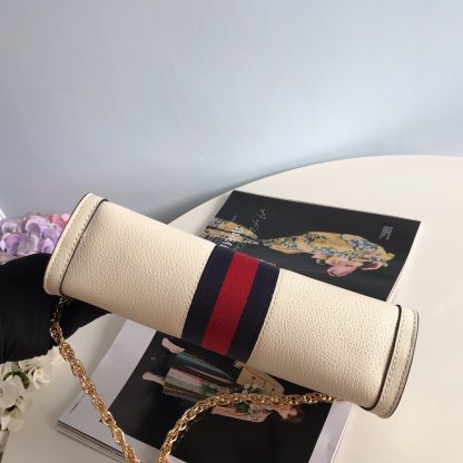 Gucci Red and Blue Striped Web Ophidia Series Chain Shoulder Bag - Image 5