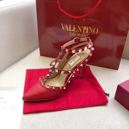 VALENTINO lychee leather series elegant high heels - Image 5