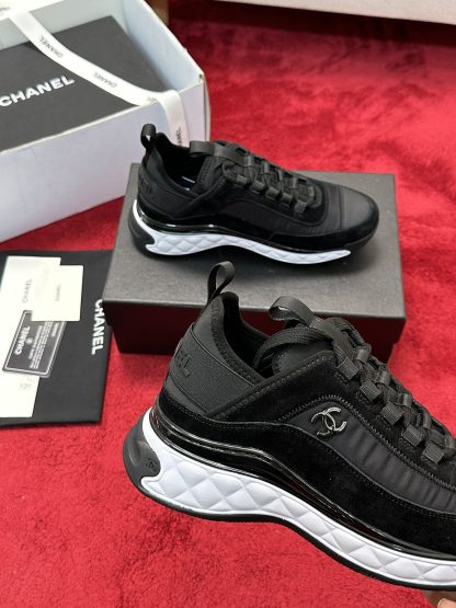 Chanel black men's and women's couple's mixed craftsmanship embroidery style versatile casual sports shoes - Image 5