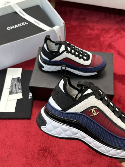 Chanel red and blue men's and women's couple's mixed craft embroidery style versatile casual sports shoes - Image 5