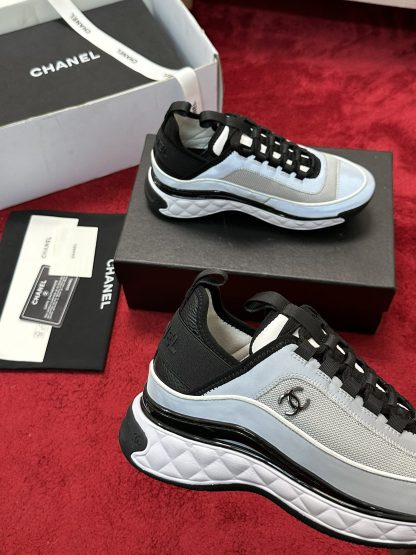 Chanel men's and women's couple's versatile fashion blue-gray mix and match casual sports shoes - Image 5