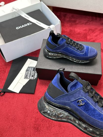 Chanel men's and women's couple's versatile fashionable dark blue mix and match casual sports shoes - Image 5