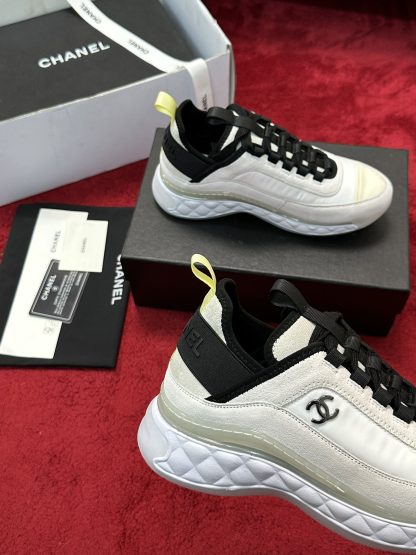 Chanel men's and women's couple's versatile fashion white mix and match casual sports shoes - Image 5