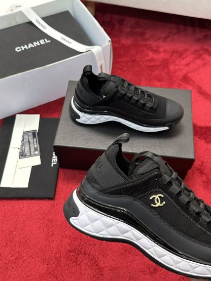 Chanel classic black all-match casual sneakers for men and women - Image 5