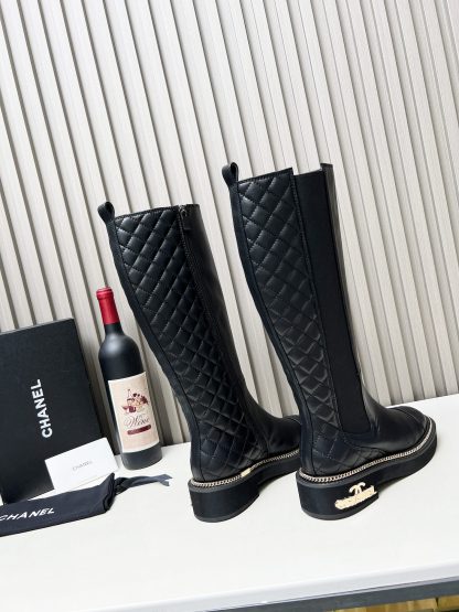 Chanel autumn and winter heavy-duty popular simple black fashionable Chelsea boots - Image 5