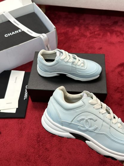 Chanel light blue craft embroidery style fashion casual sports shoes - Image 5