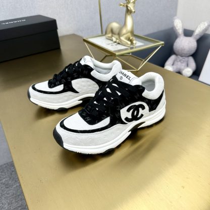 Chanel classic gray and black versatile casual sneakers - Image 5