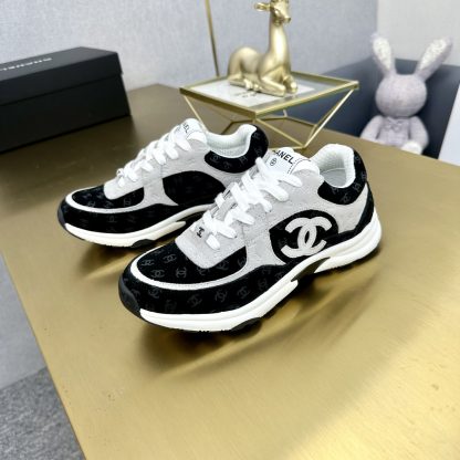 Chanel classic black and gray versatile casual sneakers - Image 5