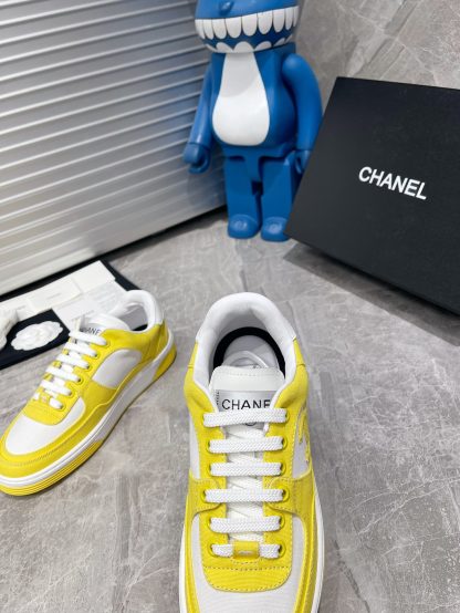 Chanel Spring and Summer Ultra High Quality Yellow Fashionable Casual Sports Sneakers - Image 5