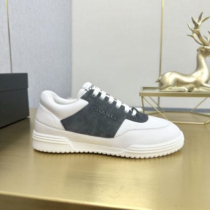Chanel classic blue-grey fashion casual sneakers - Image 5