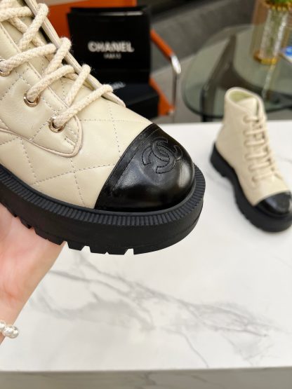 Chanel apricot autumn and winter new electric show diamond boots thick sole 6cm - Image 5