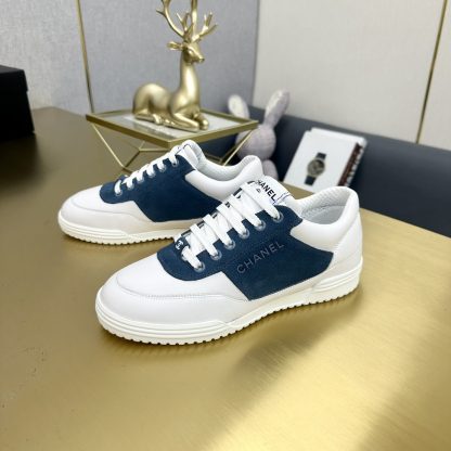 Chanel Classic Fashion Blue and White Casual Sneakers - Image 5