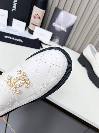 Chanel beige electric show diamond style imported leather loafers - Image 4