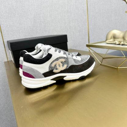 Chanel Classic Fashion Black and Grey Casual Sneakers - Image 5