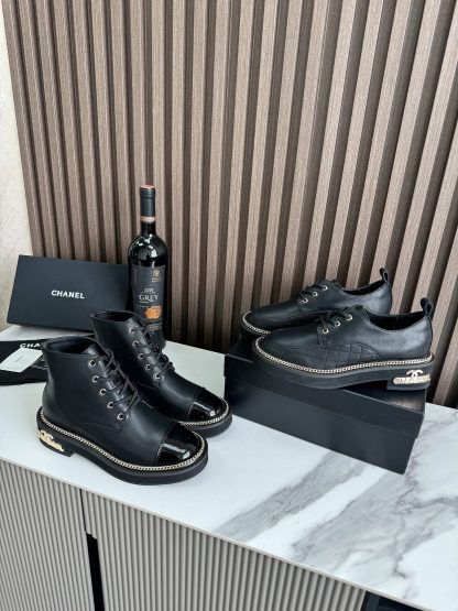 Chanel black autumn and winter new fashionable simple boots - Image 5