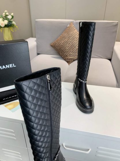 Chanel autumn and winter high-end custom-made ultimate luxury black boots - Image 5