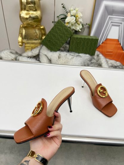 Gucci high heel slippers - Image 4