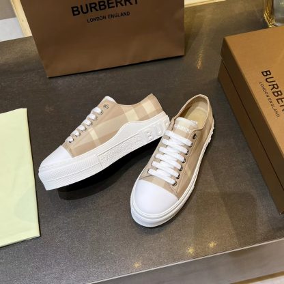 Burberry Vintage Check Cotton Sneakers - Image 5