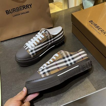 Burberry Vintage Check Cotton Sneakers - Image 5