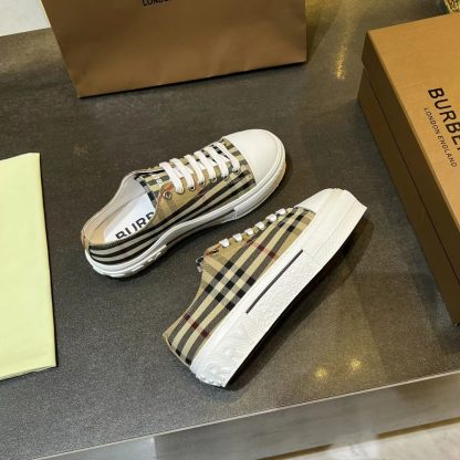 Burberry Vintage Check Cotton Sneakers - Image 5
