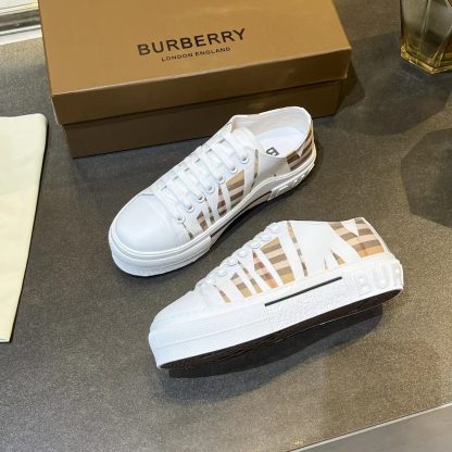 Burberry Vintage Check Cotton Sneakers - Image 4