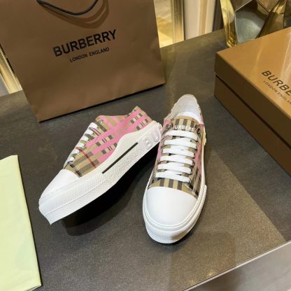 Burberry Vintage Check Cotton Sneakers - Image 5