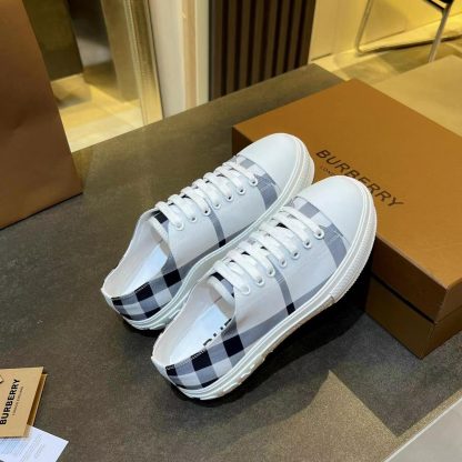 Burberry Vintage Check Cotton Sneakers - Image 5