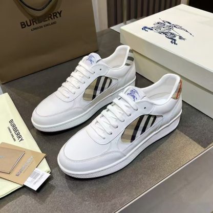 Burberry check pattern stretch nylon sneakers - Image 5
