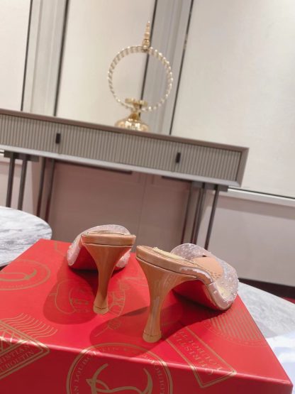 Christian Louboutin Film Diamond Peep-Toe High Heels - Image 5