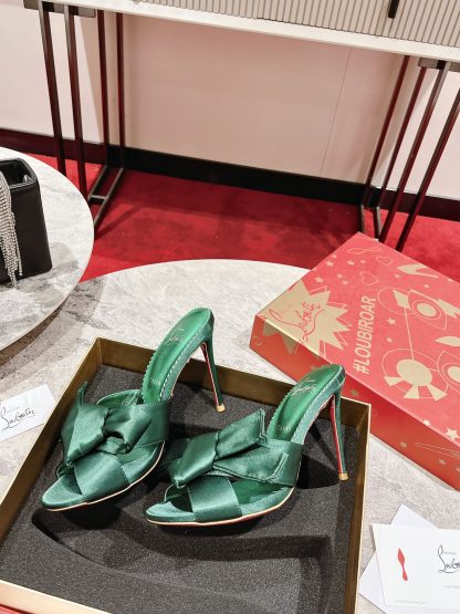 Christian Louboutin Butterfly Flower Retro High-Heeled Sandals - Image 5