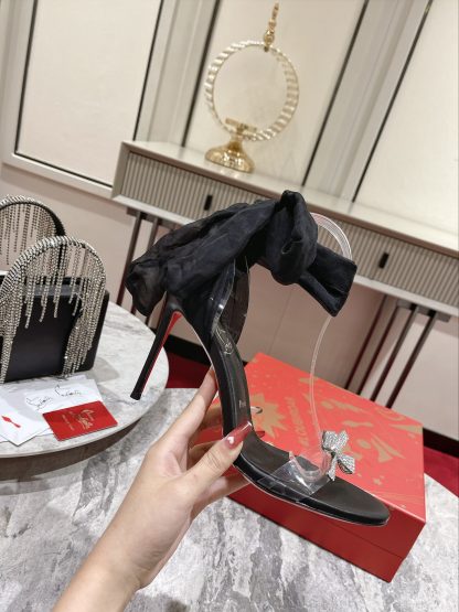 ChristianLouboutin Butterfly Diamond Buckle High Heels - Image 5