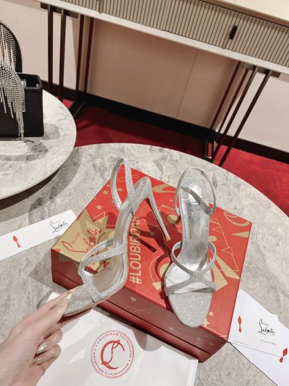 ChristianLouboutin cross strap sandals high heels - Image 5