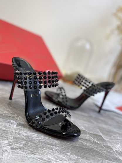 ChristianLouboutin plastic spike sandals high heels - Image 4