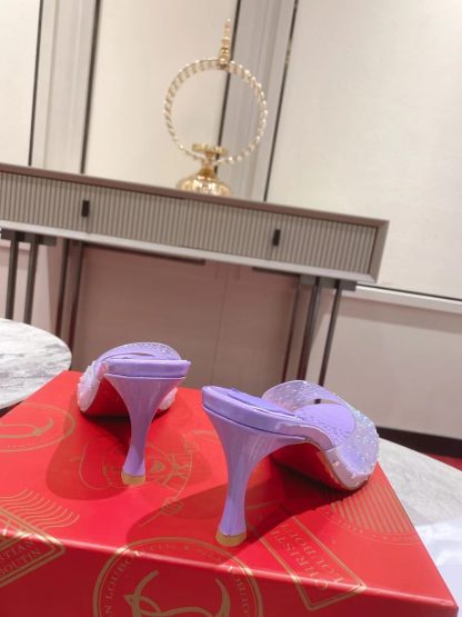 Christian Louboutin Film Diamond Peep-Toe High Heels - Image 5
