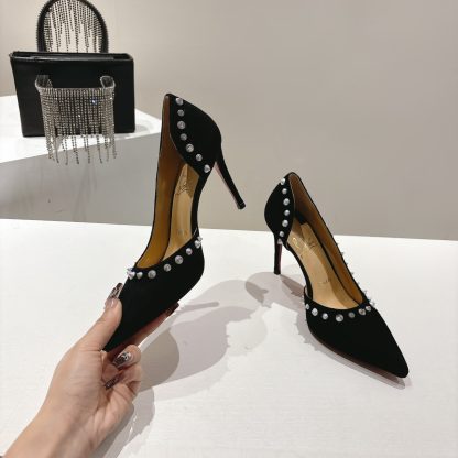 Christian Louboutin classic ANGALINA red sole high heels - Image 5
