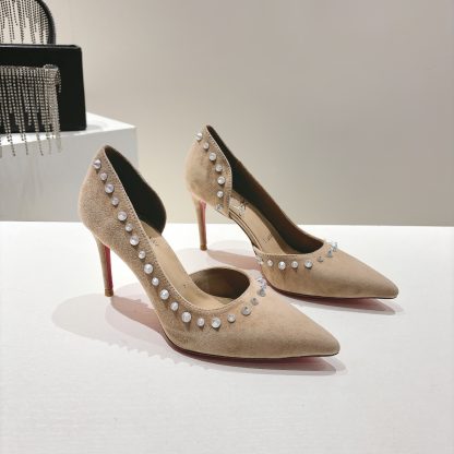 Christian Louboutin classic ANGALINA red sole high heels - Image 4