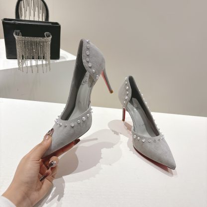 Christian Louboutin classic ANGALINA red sole high heels - Image 5