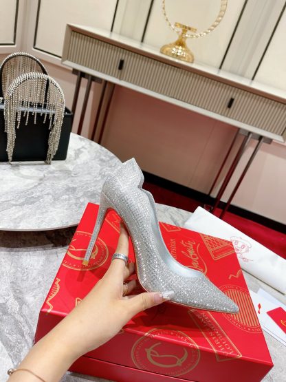 Christian Louboutin refined glitter high heels - Image 5