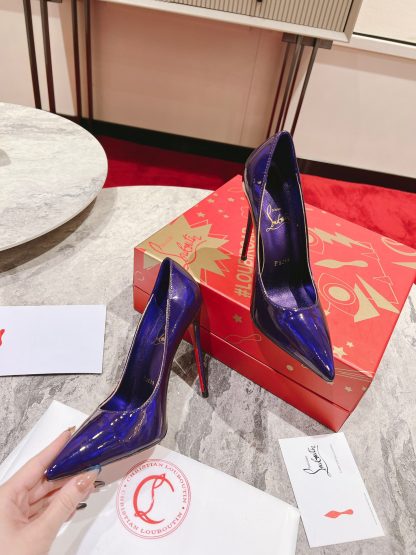 Christian Louboutin mirrored purple high heels - Image 5
