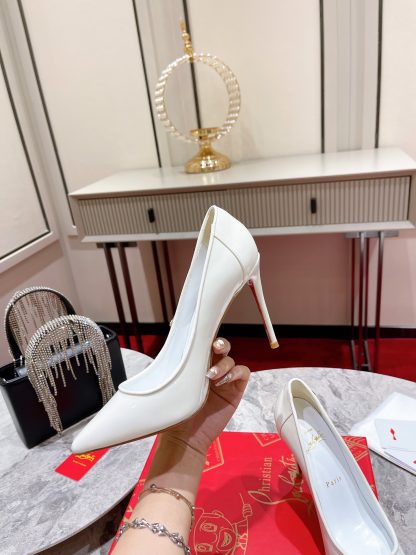 Christian Louboutin patent leather CL buckle high heels - Image 5