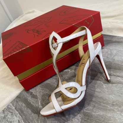 ChristianLouboutin patent leather glossy sandals high heels - Image 5